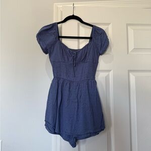 Hollister Blue Romper with pockets